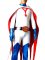 Cheap Shiny Metallic Gatchaman Costume with White Cape