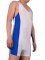 Cheap Lycra Spandex Blue with White Half Length Sleeveless Leota