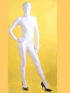 Cheap WHITE spandex zentai suit