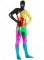 Cheap Rainbow Shiny Metallic Unisex Zentai Suit