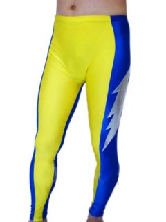 Cheap Yellow And Blue Spandex Pants