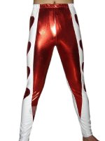 Cheap Red White Shiny Metallic Pants