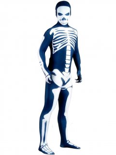 Cheap Skeleton Pattern Lycra Spandex Unisex Zentai Suit