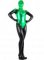 Cheap Green& Black Shiny Metallic Unisex Zentai Suit