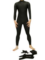 Cheap Unicolor Black Halloween Unisex Spandex Catsuits