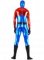 Cheap Red & Blue Shiny Metallic Unisex Zentai Suit