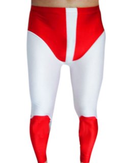 Cheap White And Red Spandex Pants