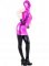 Cheap Pink &Black Shiny Metallic Zentai Suit with White Arms Bla