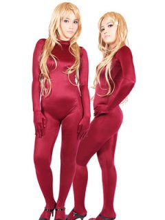 Cheap Burgundy Lycra Shiny Wetlook Zentai