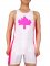 Cheap Purple Maple Leaf Lycra Spandex Half Length Sleeveless Leo