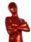 Cheap Red Shiny Metallic Unisex Zentai Suit