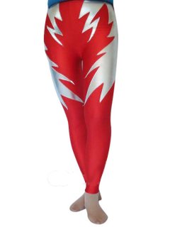 Cheap Red And Silver Female Spandex Pants