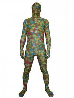 Cheap Soft Green Dot Lycra Unisex Zentai