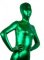 Cheap Green Shiny Metallic Unisex Zentai Suit