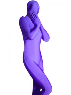 Cheap Purple Lycra Spandex Unisex Zentai Suit