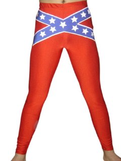 Cheap Red Star Pattern Spandex Pants