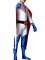 Cheap Shiny Metallic Gatchaman Costume with White Cape