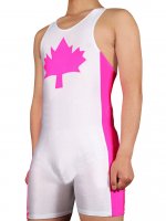 Cheap Purple Maple Leaf Lycra Spandex Half Length Sleeveless Leo