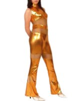 Cheap Gold Shiny Metallic Catsuit