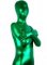 Cheap Green Shiny Metallic Unisex Zentai Suit