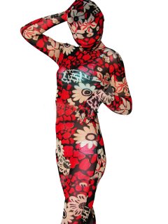 Cheap Flower Pattern A Lycra Spandex Unisex Zentai Suit